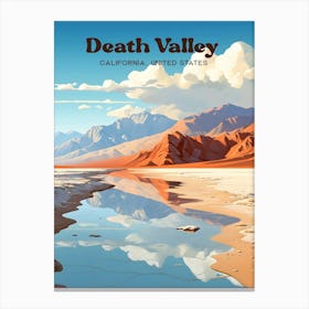 Death Valley California Desert Modern Travel Art Canvas Print