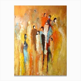 Abstract Painting, Impressionist Painting, Acrylic On Canvas, Brown Color Canvas Print