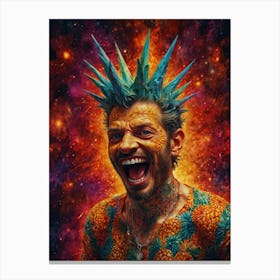 Man With A Pineapple On His Head Canvas Print