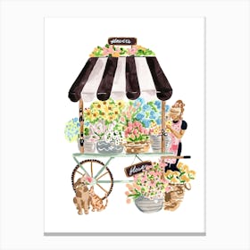 Flower Cart 1 Canvas Print