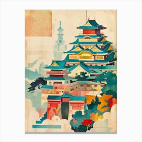 Nijo Castle Mid Century Modern 2 Canvas Print