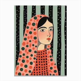 Girl In A Scarf 1 Canvas Print