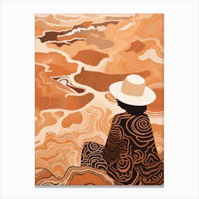 Woman In The Desert 3 Canvas Print