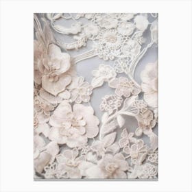Lace And Flowers Canvas Print