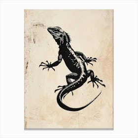 Agamas Tegus Uromastyx Block Print Lizard 3 Canvas Print