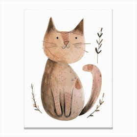 Sokoke Cat Clipart Illustration 4 Canvas Print