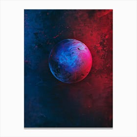 Blue And Red Planet Canvas Print