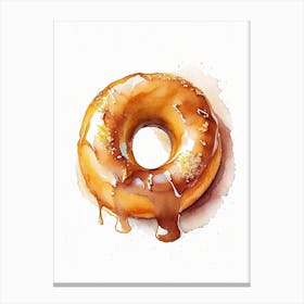 Salted Caramel Donut Cute Neon 4 Canvas Print