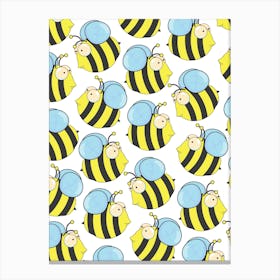 Bees pattern Canvas Print