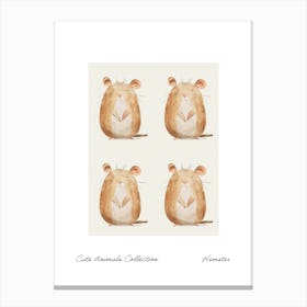 Cute Animals Collection Hamster 4 Canvas Print