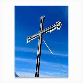 Cross On A Swiss Mountain Canvas Print