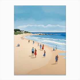 People On The Beach Painting (21) Canvas Print