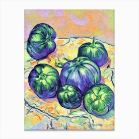 Tomatillo Fauvist vegetable Canvas Print