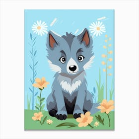 Baby Animal Illustration  Wolf 1 Canvas Print