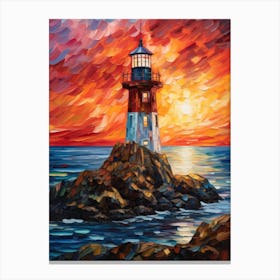 Sunset Lighthouse 6 Canvas Print