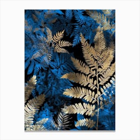 Gold Fern Leaves nature Canvas Print