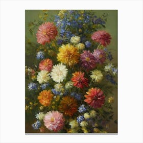 Aster Painting 2 Flower Canvas Print