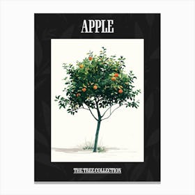 Apple Tree Pixel Illustration 2 Poster Canvas Print