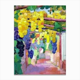 Grapes On A Pergola Canvas Print