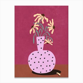 Cute Flowers in vase Canvas Print