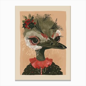 Festive Ostrich Canvas Print