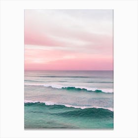Manly Beach, Australia Pink Photography 2 Canvas Print