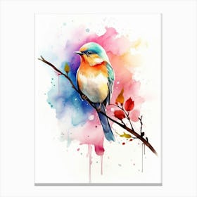 Watercolor Bird Painting Canvas Print