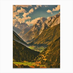 Berchtesgaden National Park Germany Vintage Poster Canvas Print