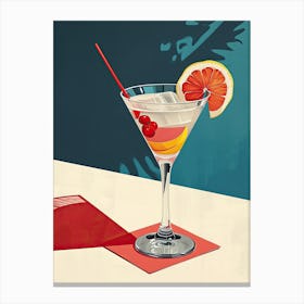 Atomic Artistry: Mid-Century Cocktail Canvas Canvas Print