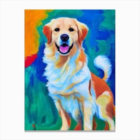 Golden Retriever Fauvist Style dog Canvas Print