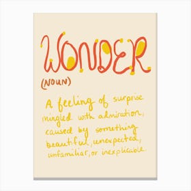 Wonder Canvas Print