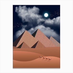 Pyramids Of Giza Egypt Canvas Print