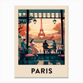 Vintage Travel Poster Paris 4 Canvas Print