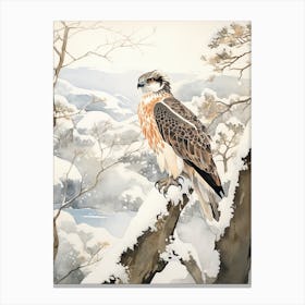 Winter Bird Painting Osprey 2 Canvas Print