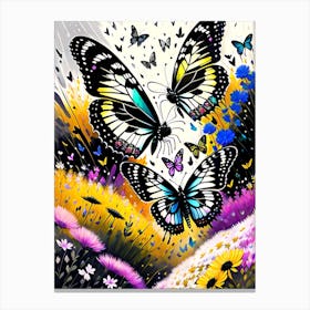 Butterflies In The Meadow Canvas Print