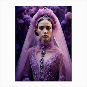 Purple Wedding Dress Canvas Print