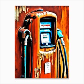 Rusty Petrol Pump 2 Canvas Print