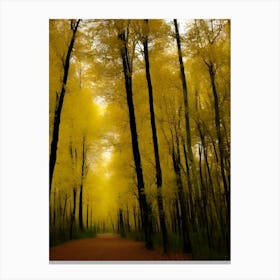 Yellow Trees In The Forest 3 Canvas Print