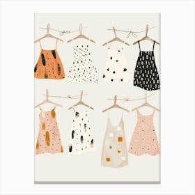 Polka Dot Dresses 1 Canvas Print