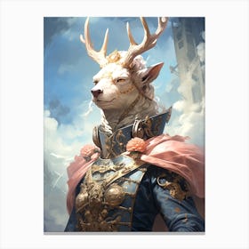 Deer In Armor Canvas Print