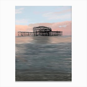 Brighton burnt out West Pier Canvas Print