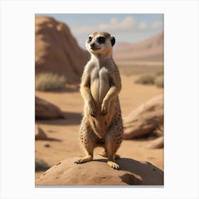 Meerkat in Nature Wildlife Canvas Print