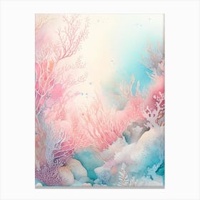 Coral Reef Waterscape Gouache 1 Canvas Print