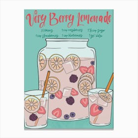 Berry Lemonade Canvas Print
