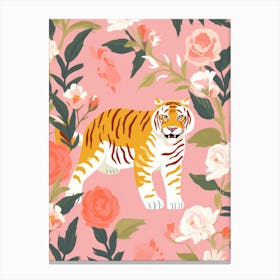 Seamless Pattern With Tiger Canvas Print