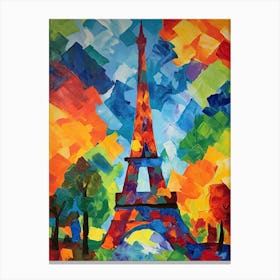 Eiffel Tower Paris France Henri Matisse Style 6 Canvas Print