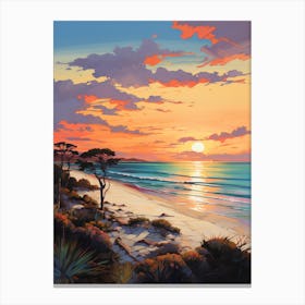 A Vibrant Painting Of Dunsborough Beach Australia 2 Canvas Print
