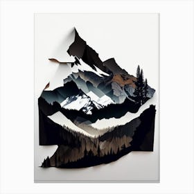Rocky Mountain National Park United States Of America Cut Out Paper Canvas Print