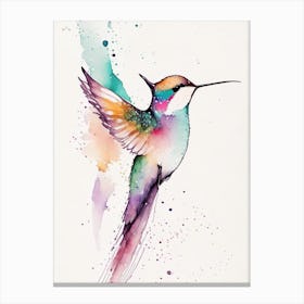 Hummingbird Migration Minimalist Watercolour Canvas Print