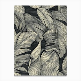 Palm Leaves Wallpaper Canvas Print